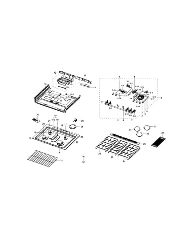 Cooktop assy