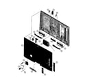 Sony KDL-65W950B rear cabinet diagram