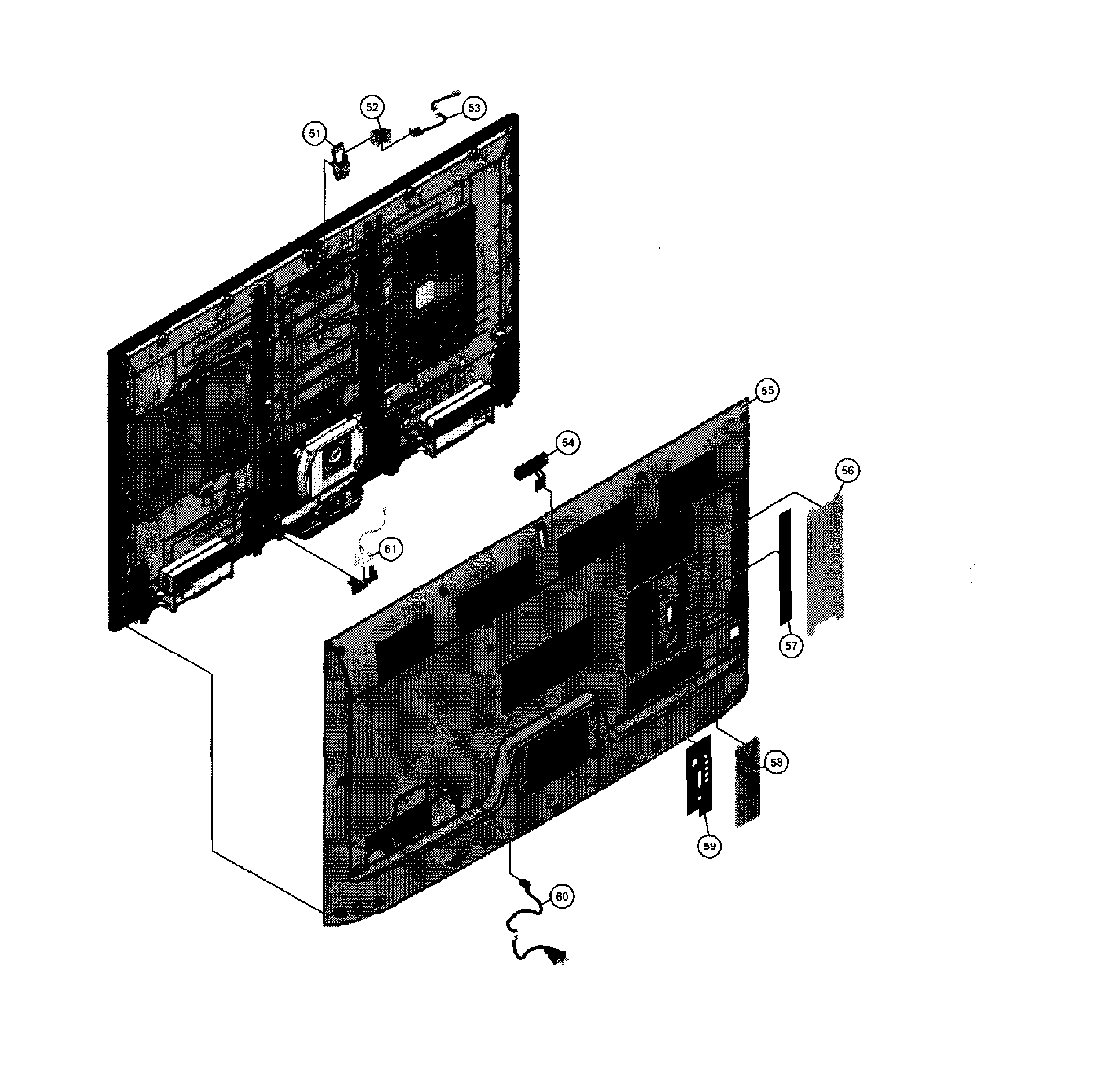 Rear cabinet