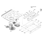 Bosch HEIP054U/01 burner assy diagram