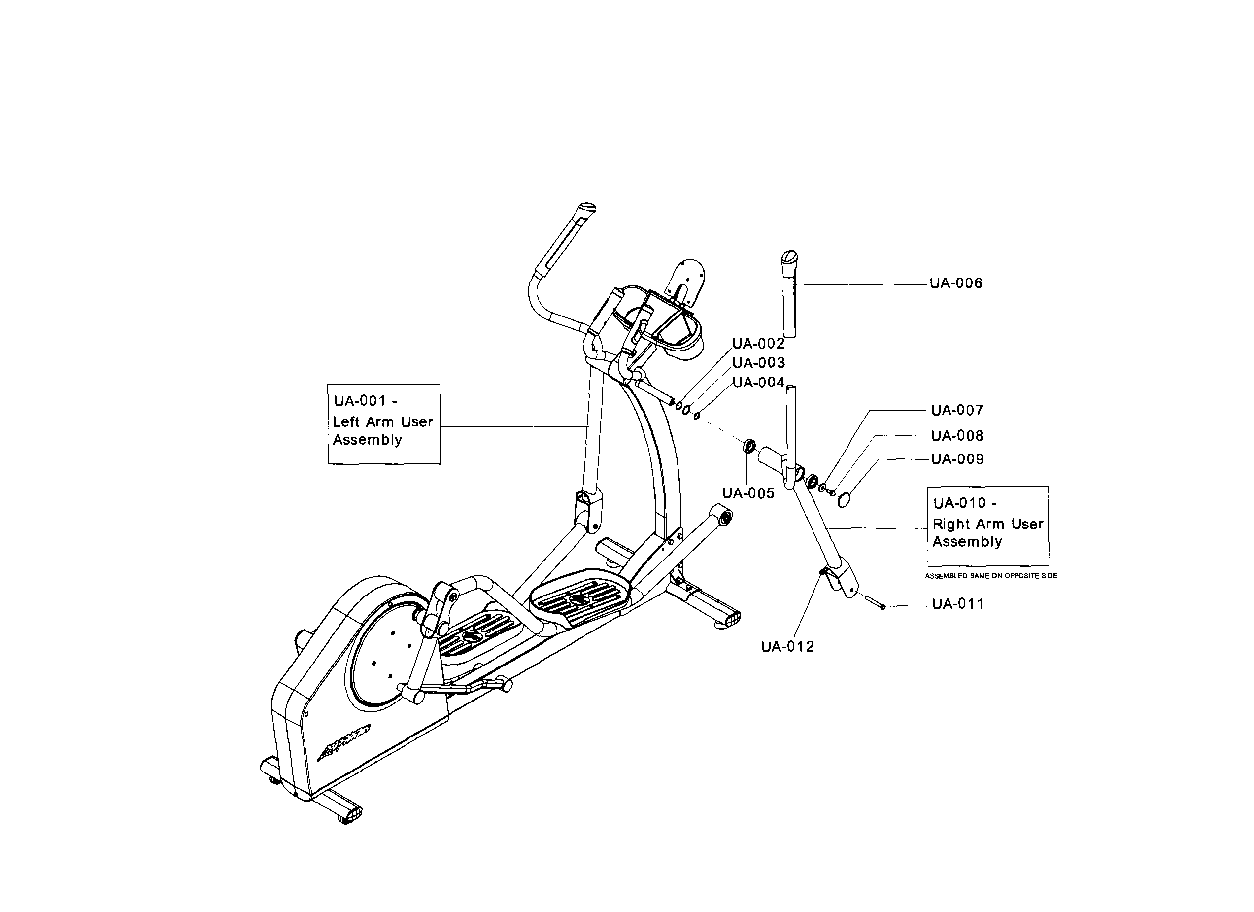 Official Life Fitness X1G-000X-0104 elliptical machine parts ...