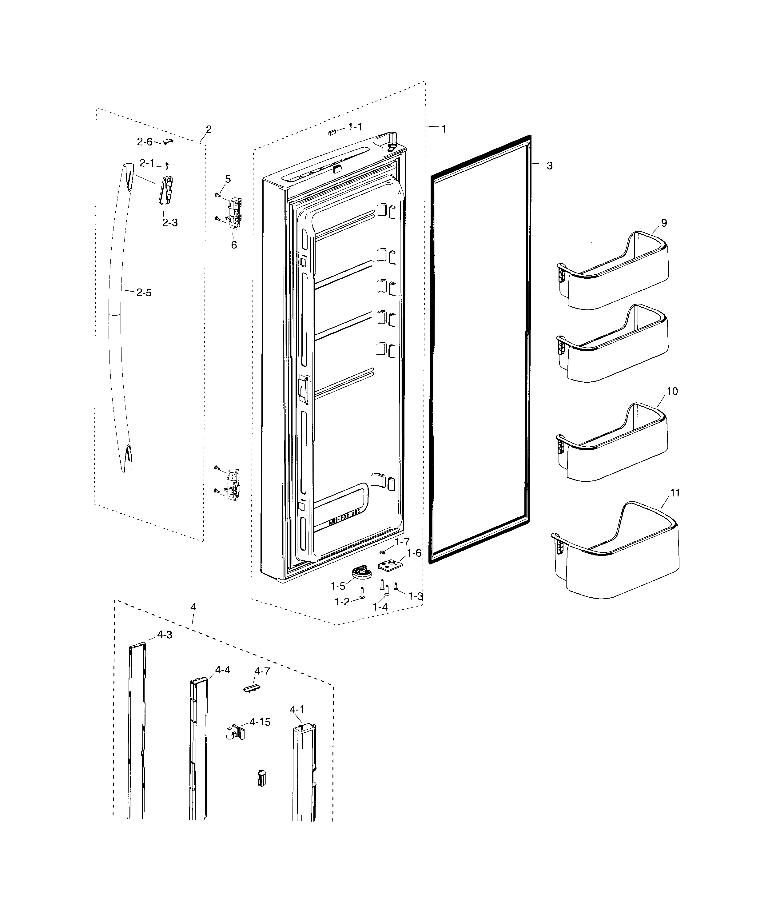Fridge door l