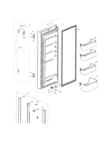 Fridge door l