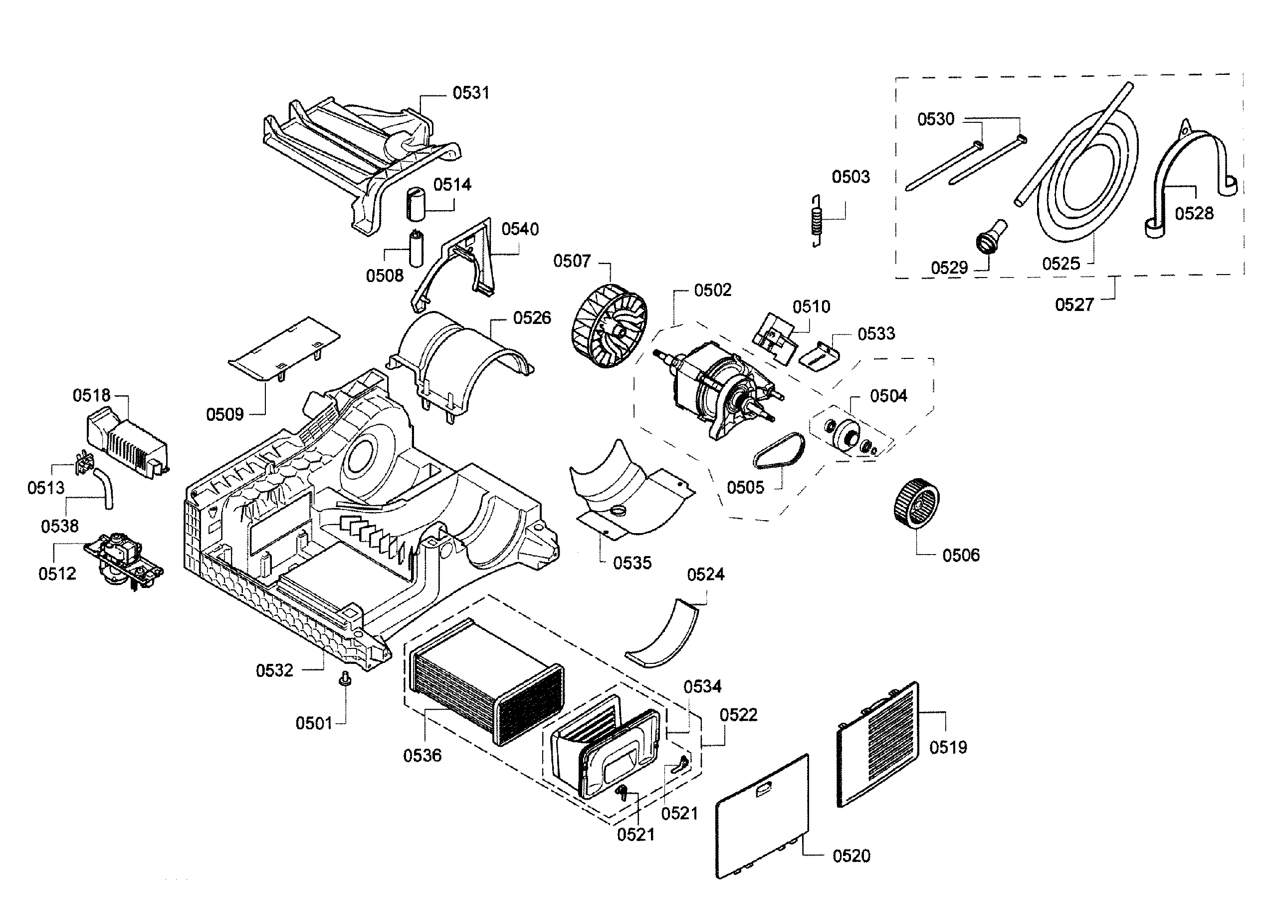 Base & motor assy