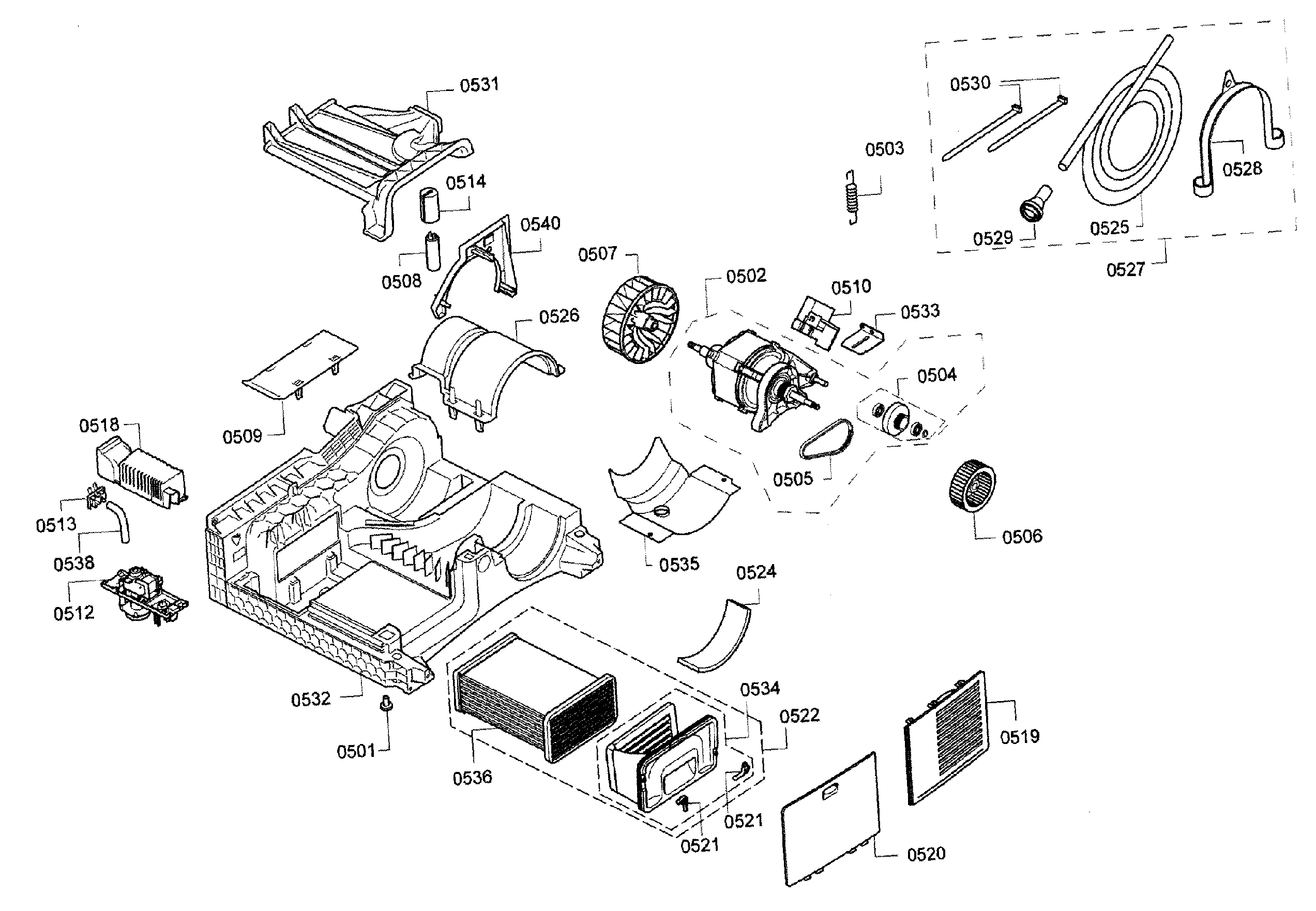 Base & motor assy