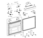 Samsung RF268ABPN/XAA-00 freezer door diagram