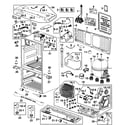 Samsung RF268ABRS/XAA-00 cabinet asy diagram