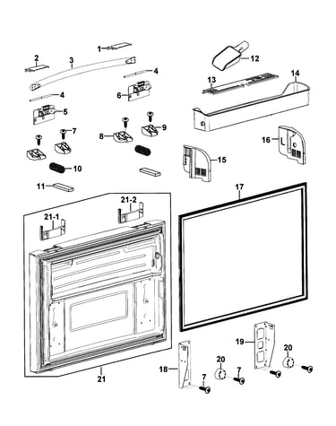 Freezer door