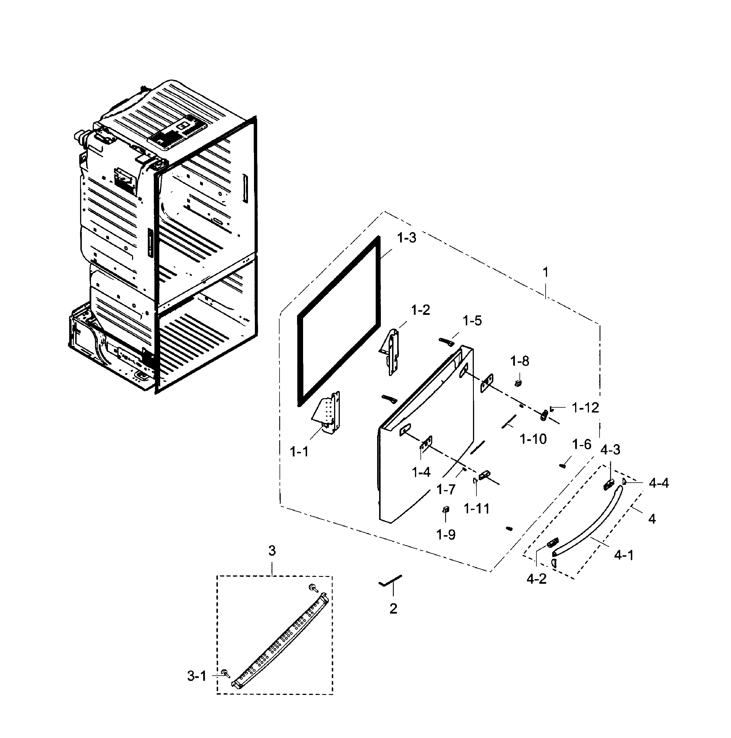 Freezer door
