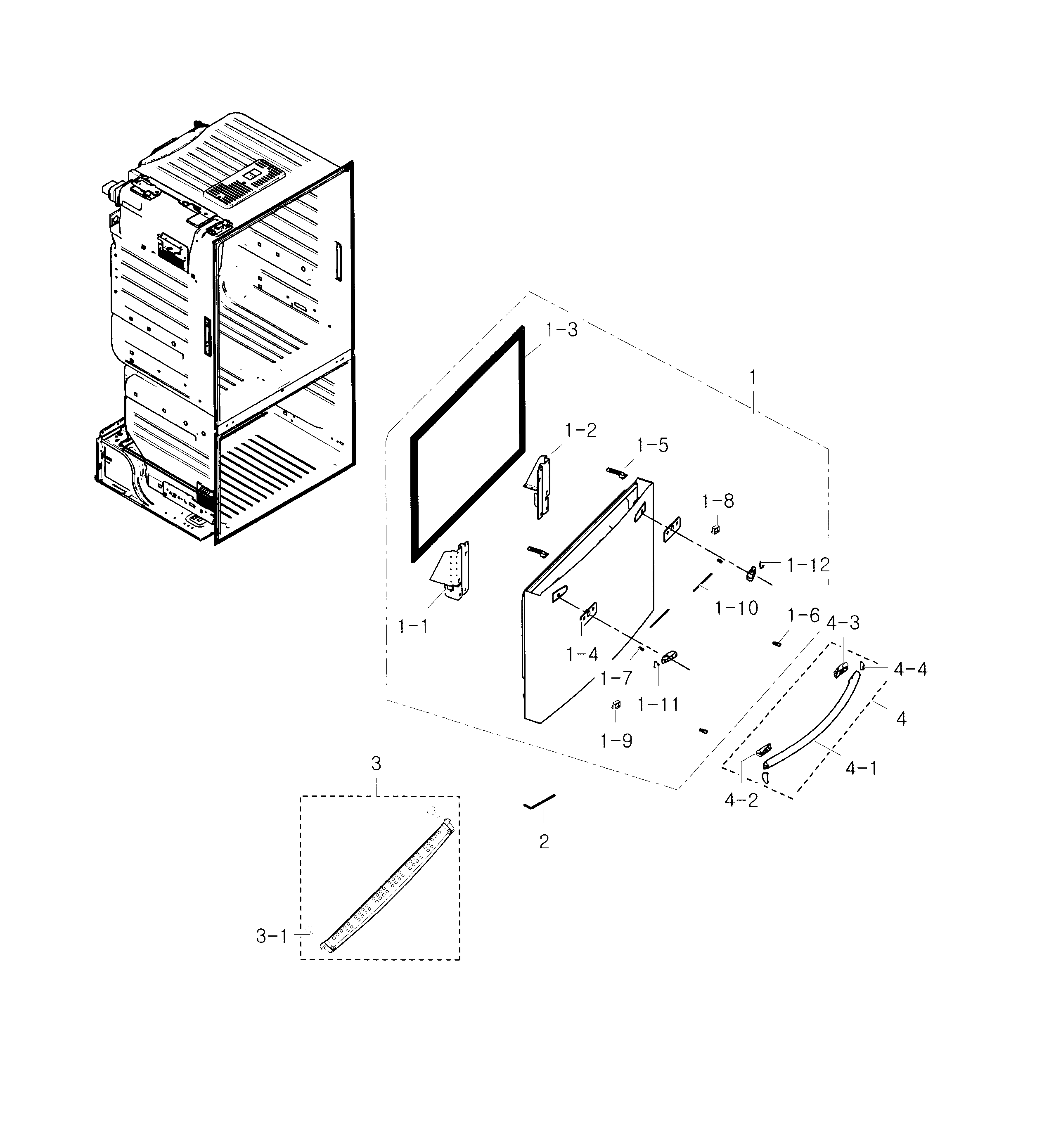 Freezer door