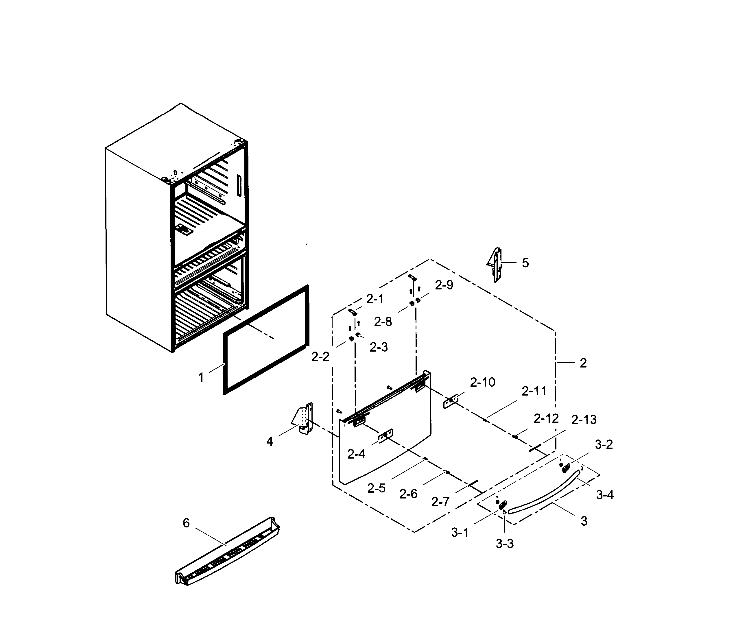 Freezer door