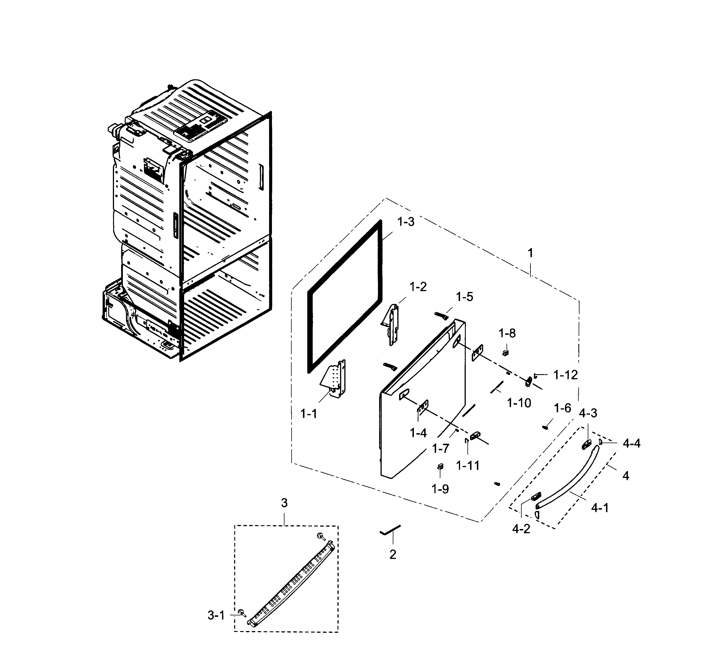 Freezer door