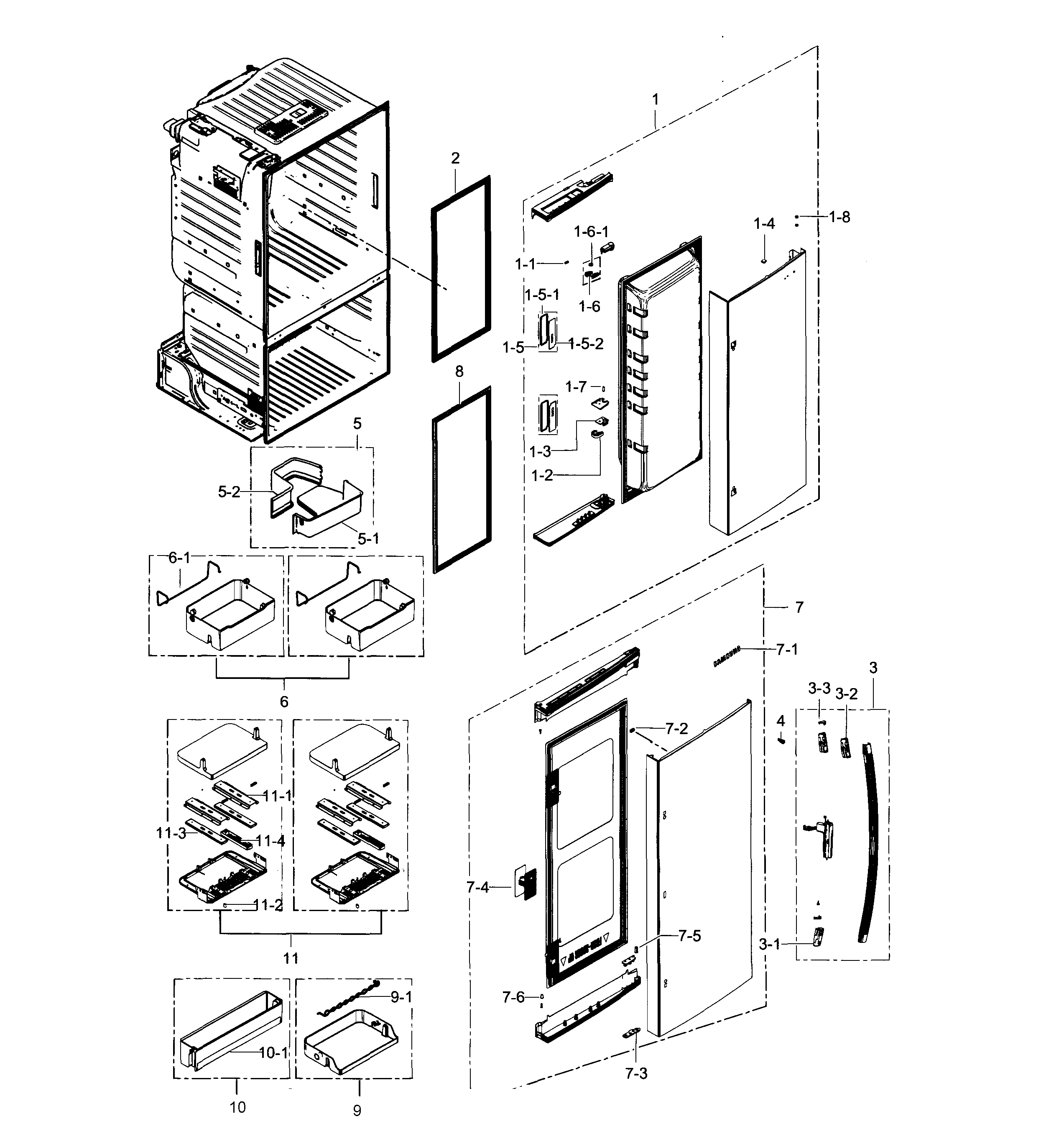 Refrigerator door r
