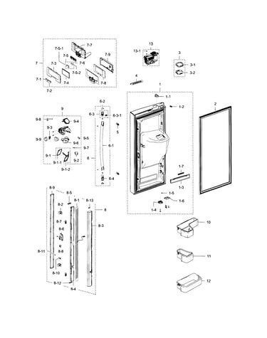 Refrigerator door l