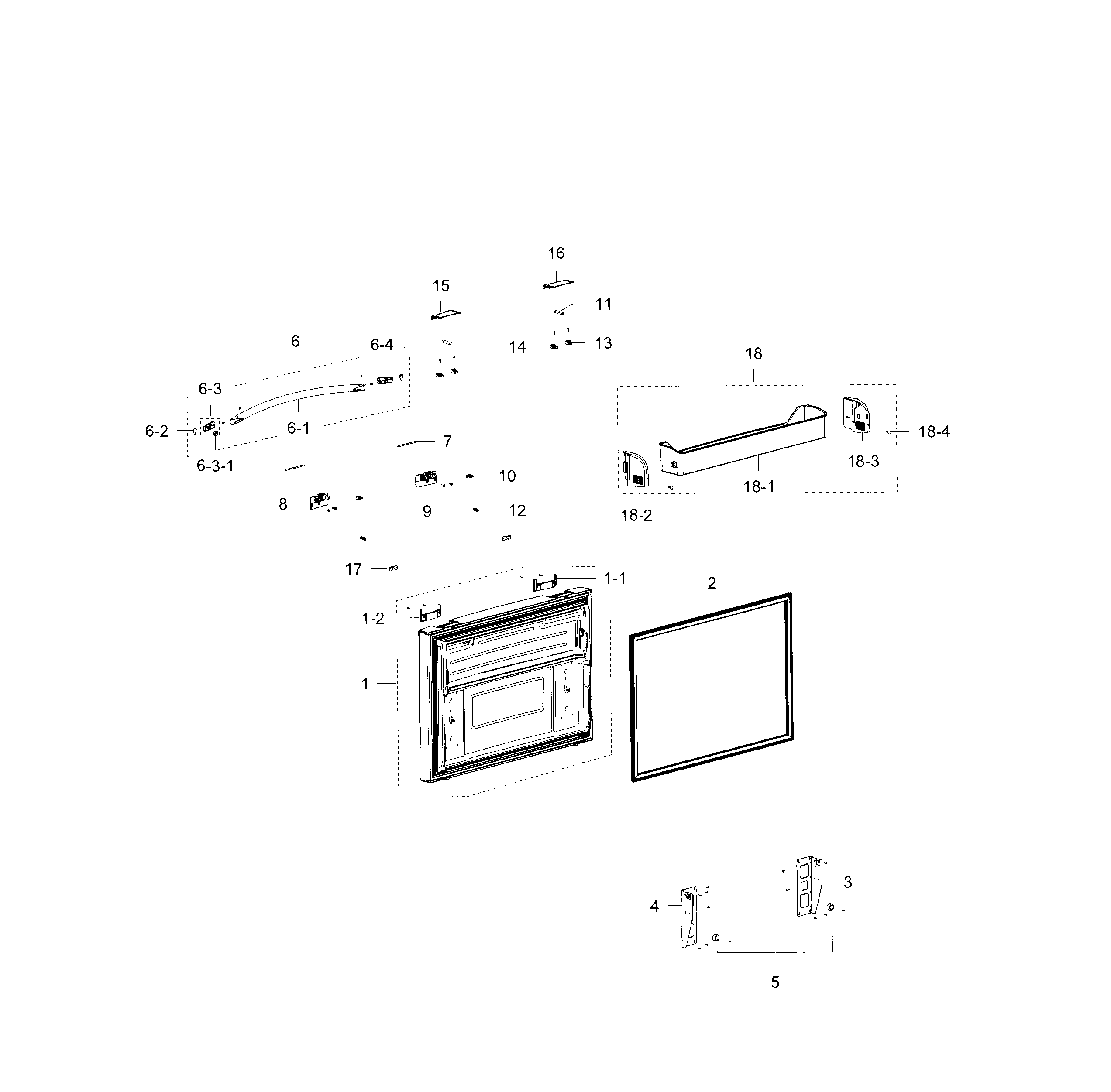 Freezer door
