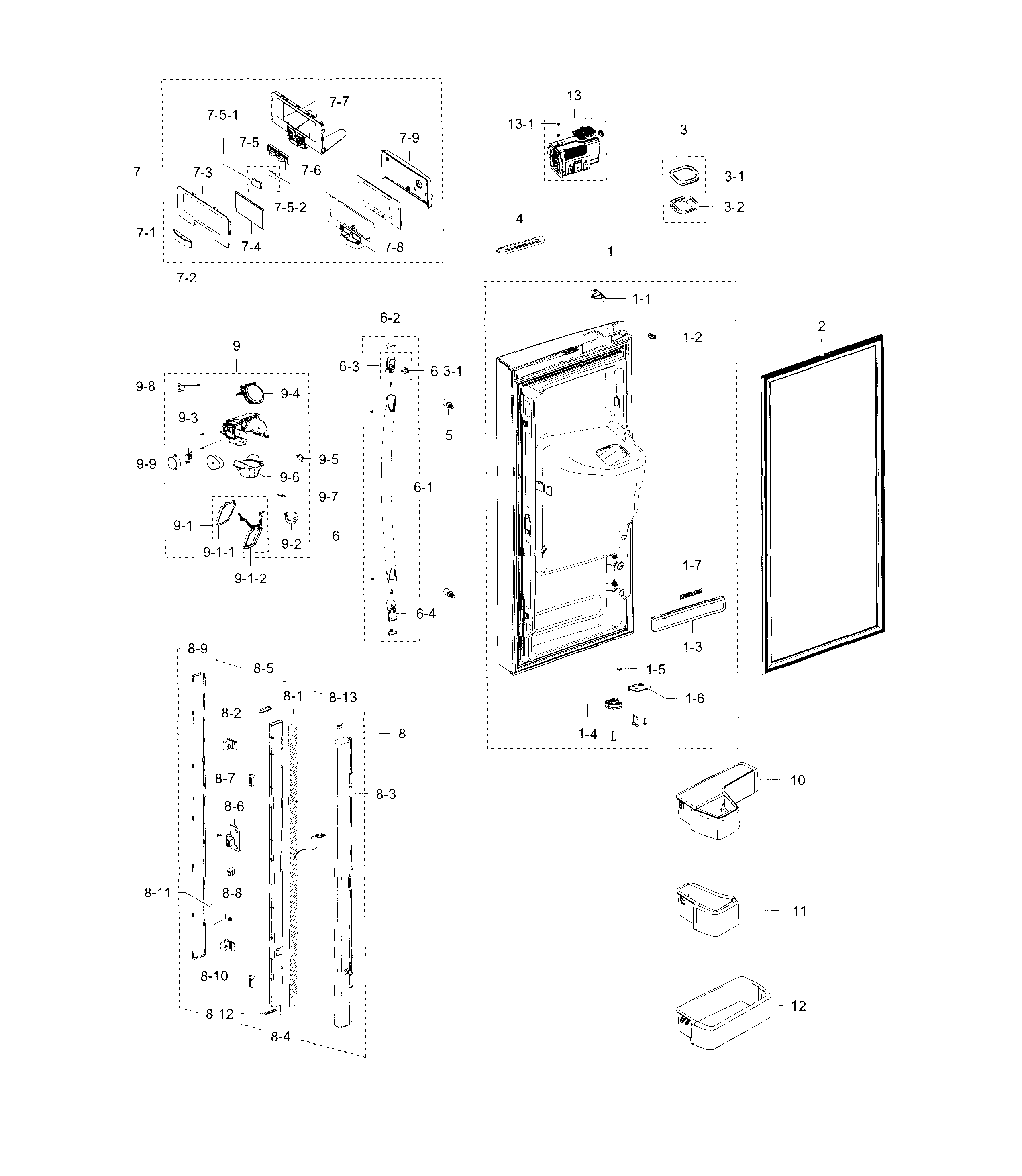 Refrigerator door l