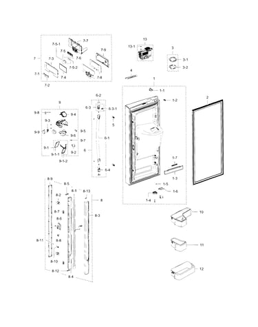 Refrigerator door l