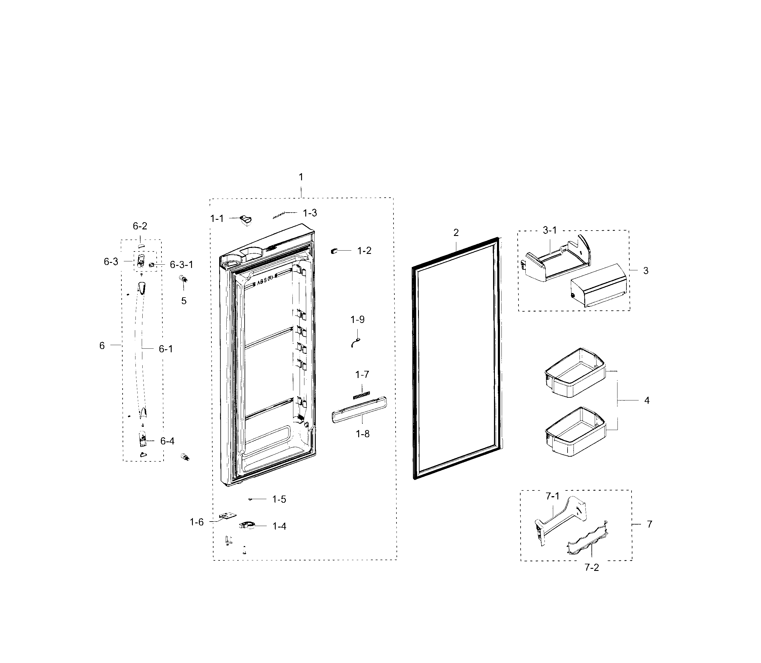 Refrigerator door r