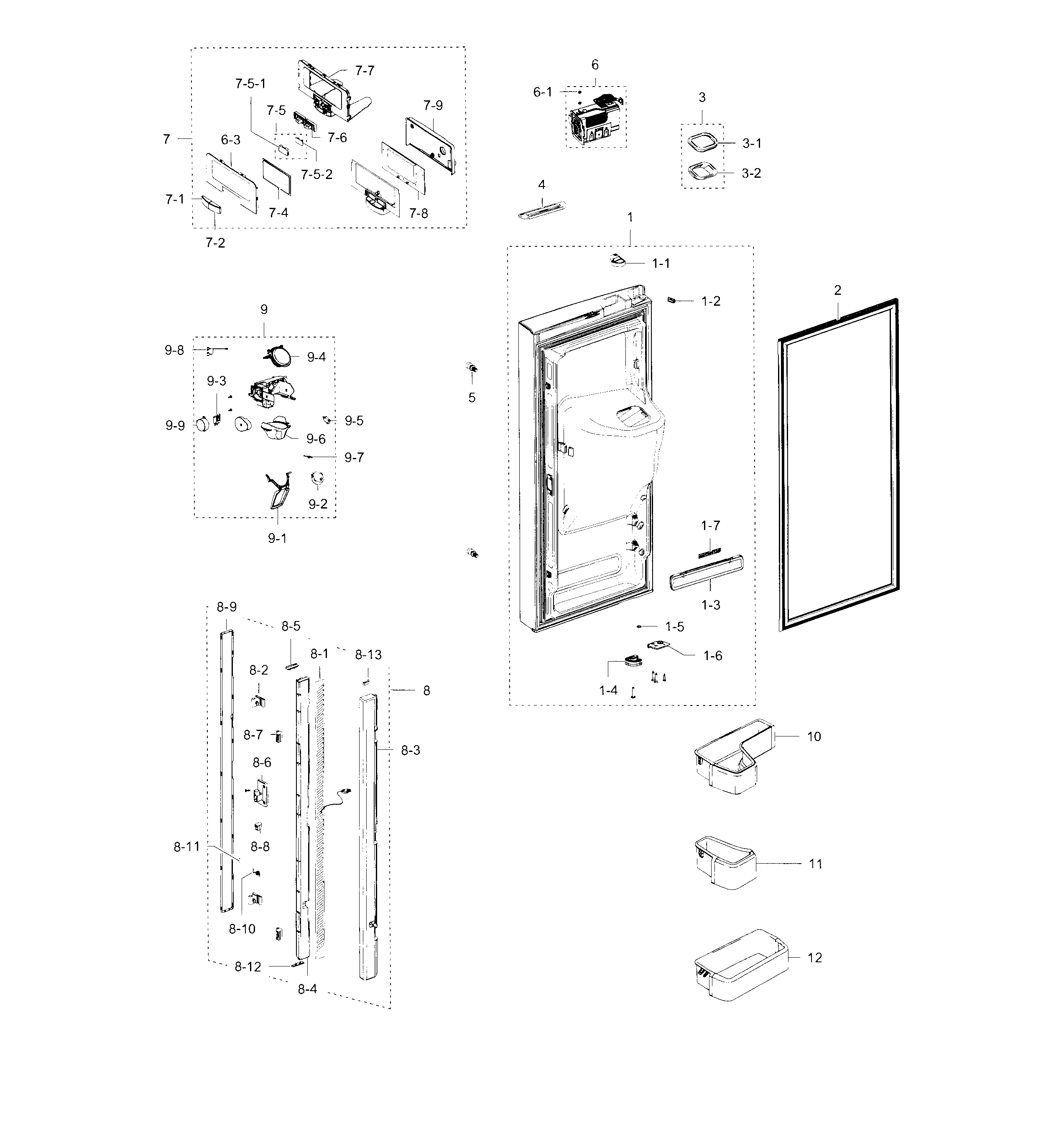 Refrigerator door l