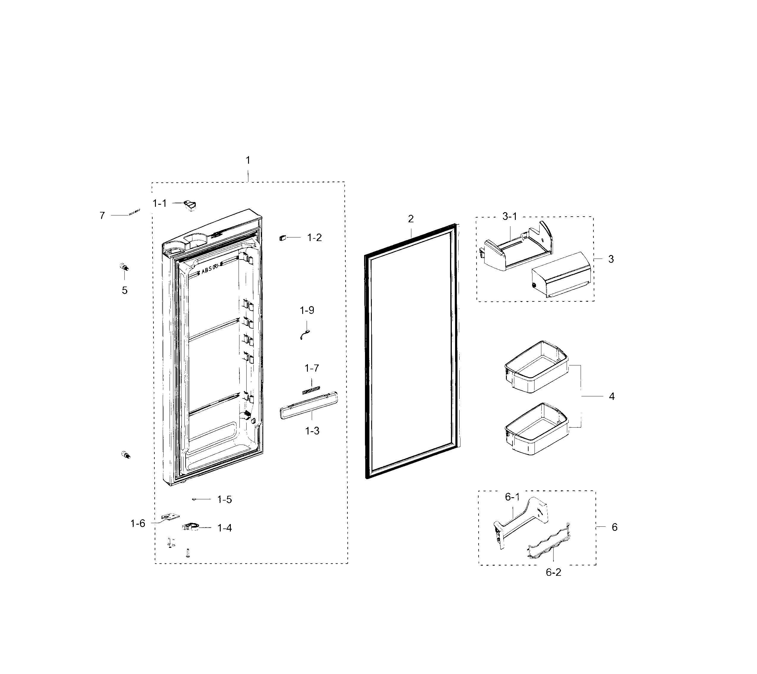 Refrigerator door r