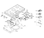 Bosch NEM9422UC/01 cooktop assy diagram