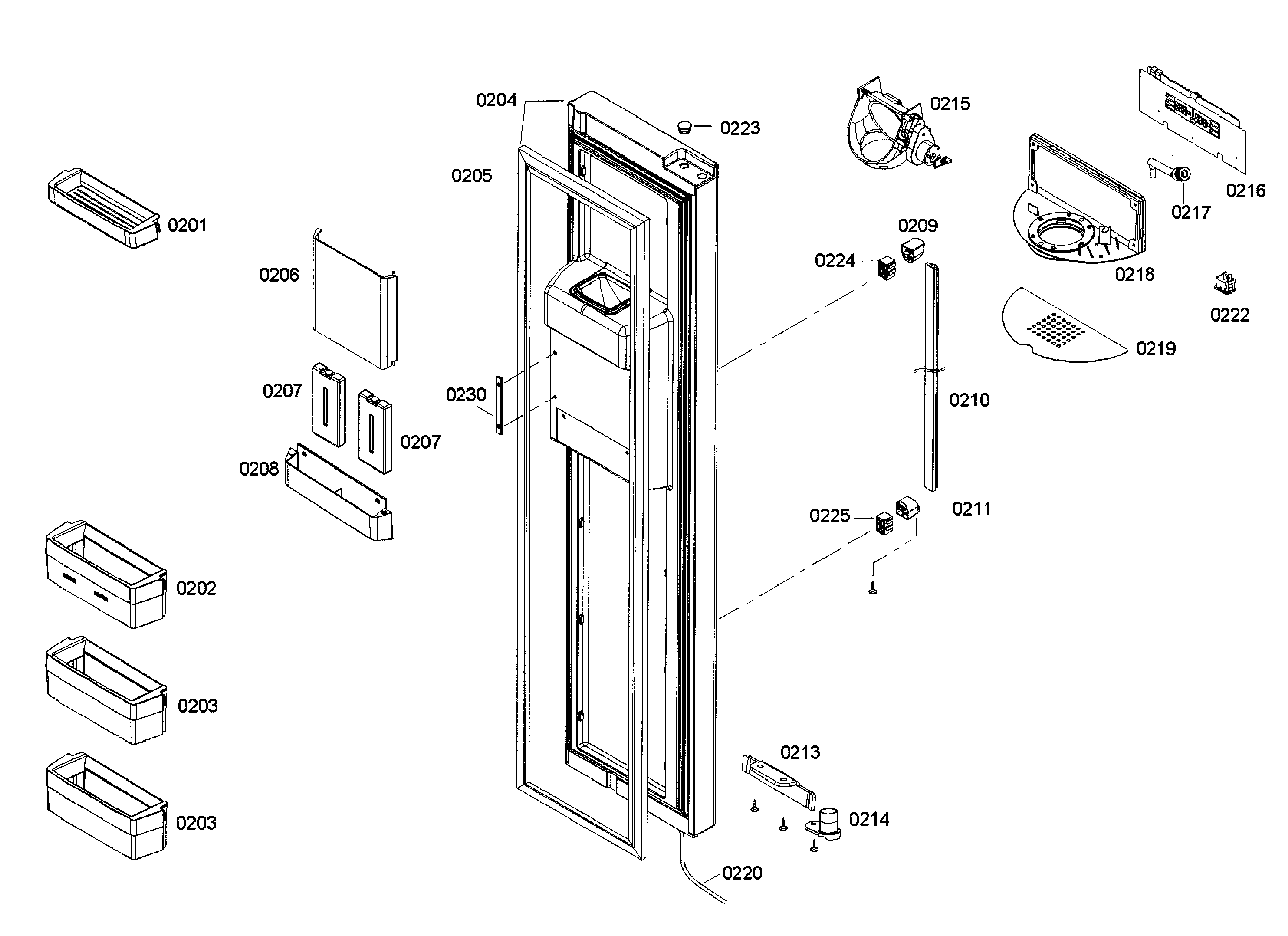 Door 1 assy