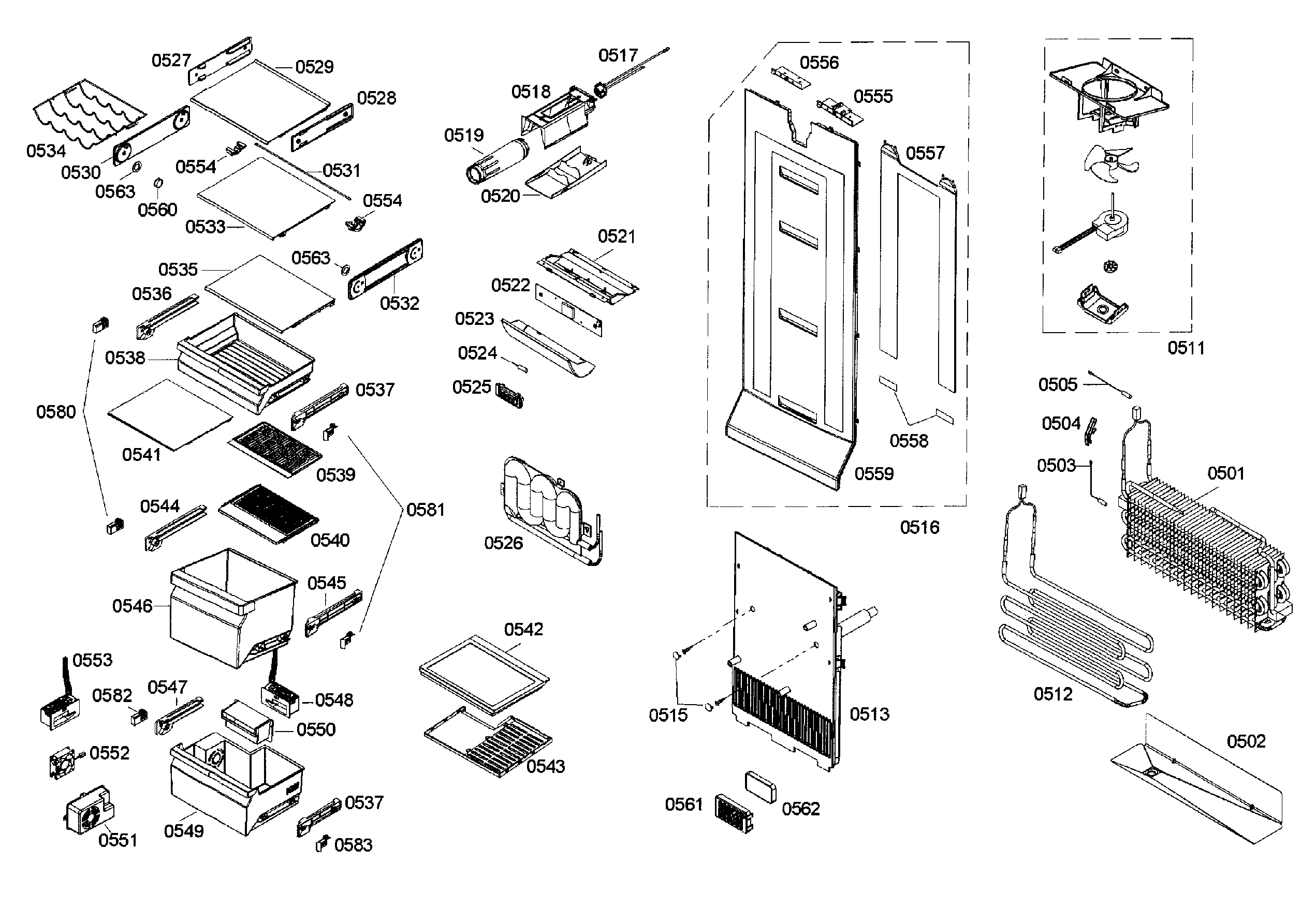 Fridge assy