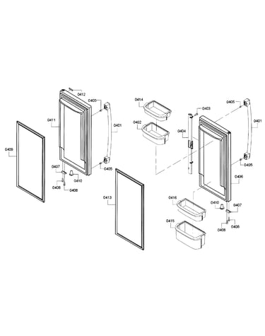 Fridge door assy