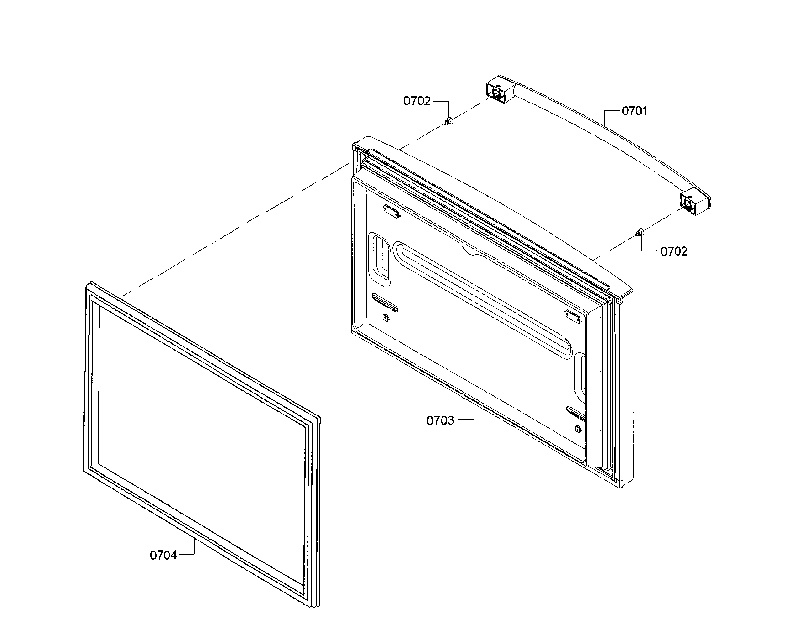 Freezer door assy