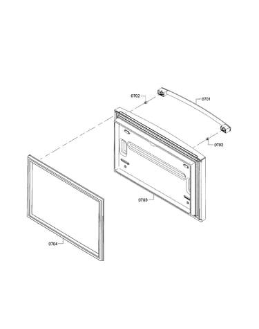 Freezer door assy