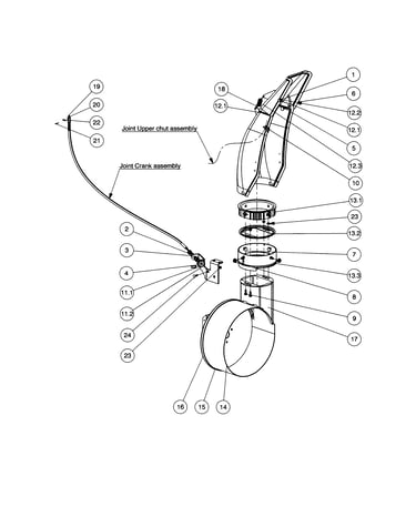 Dishcarge chute