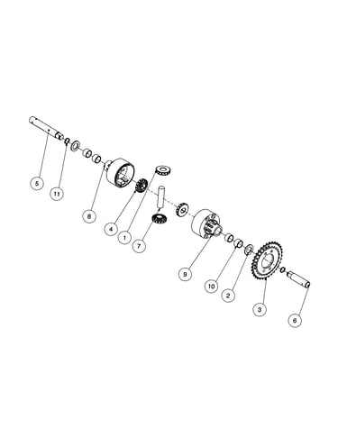 Gear&wheel assy
