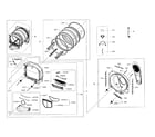 Samsung DV48H7400GP/A2-00 drum parts diagram