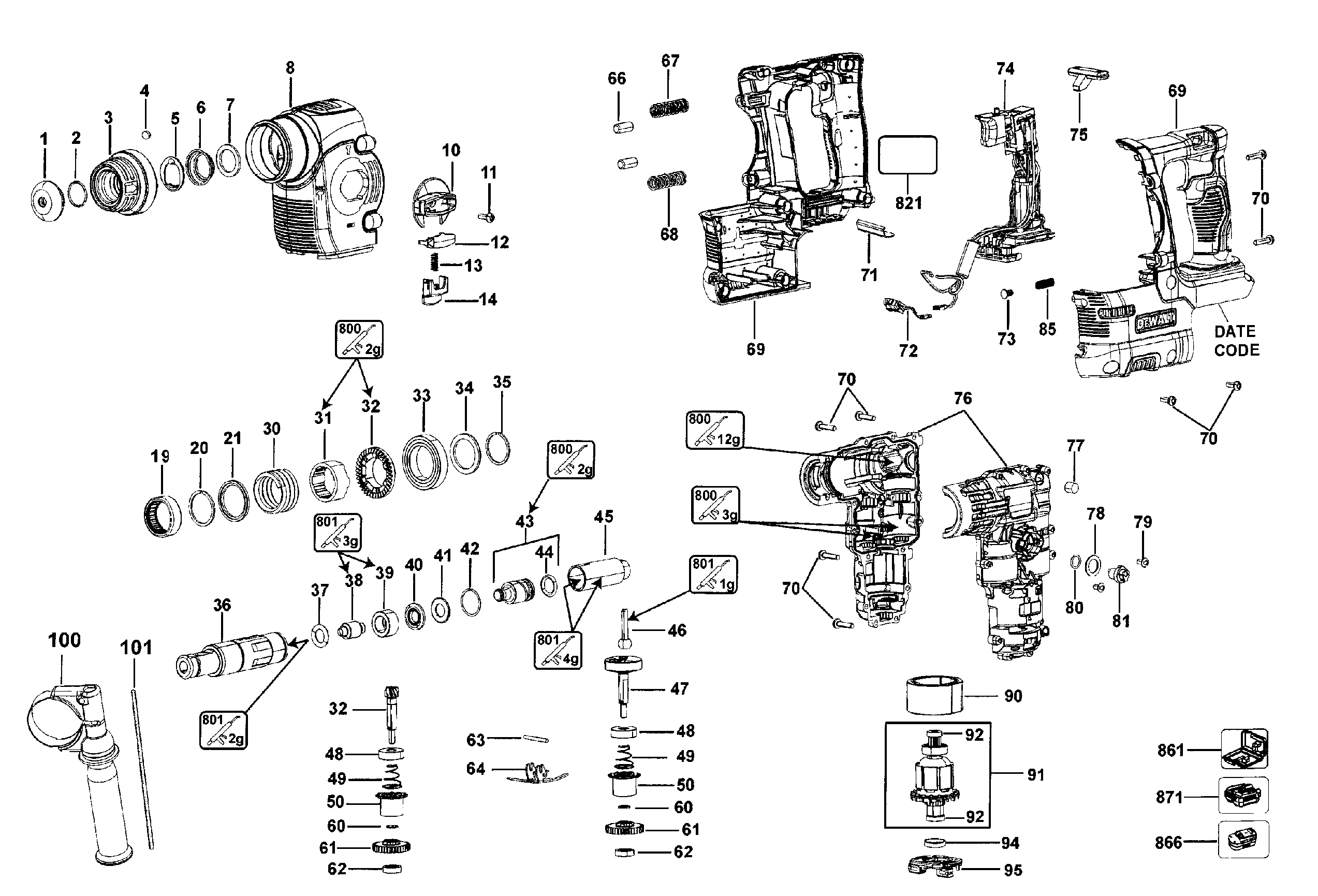 Drill hammer assy