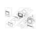 Samsung DV5471AEW/XAA-00 front & door diagram
