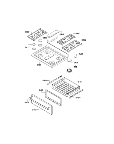 Cooktop & drawer