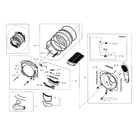Samsung DV331AER/XAA-01 drum diagram