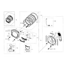 Samsung DV331AER/XAA-03 drum diagram