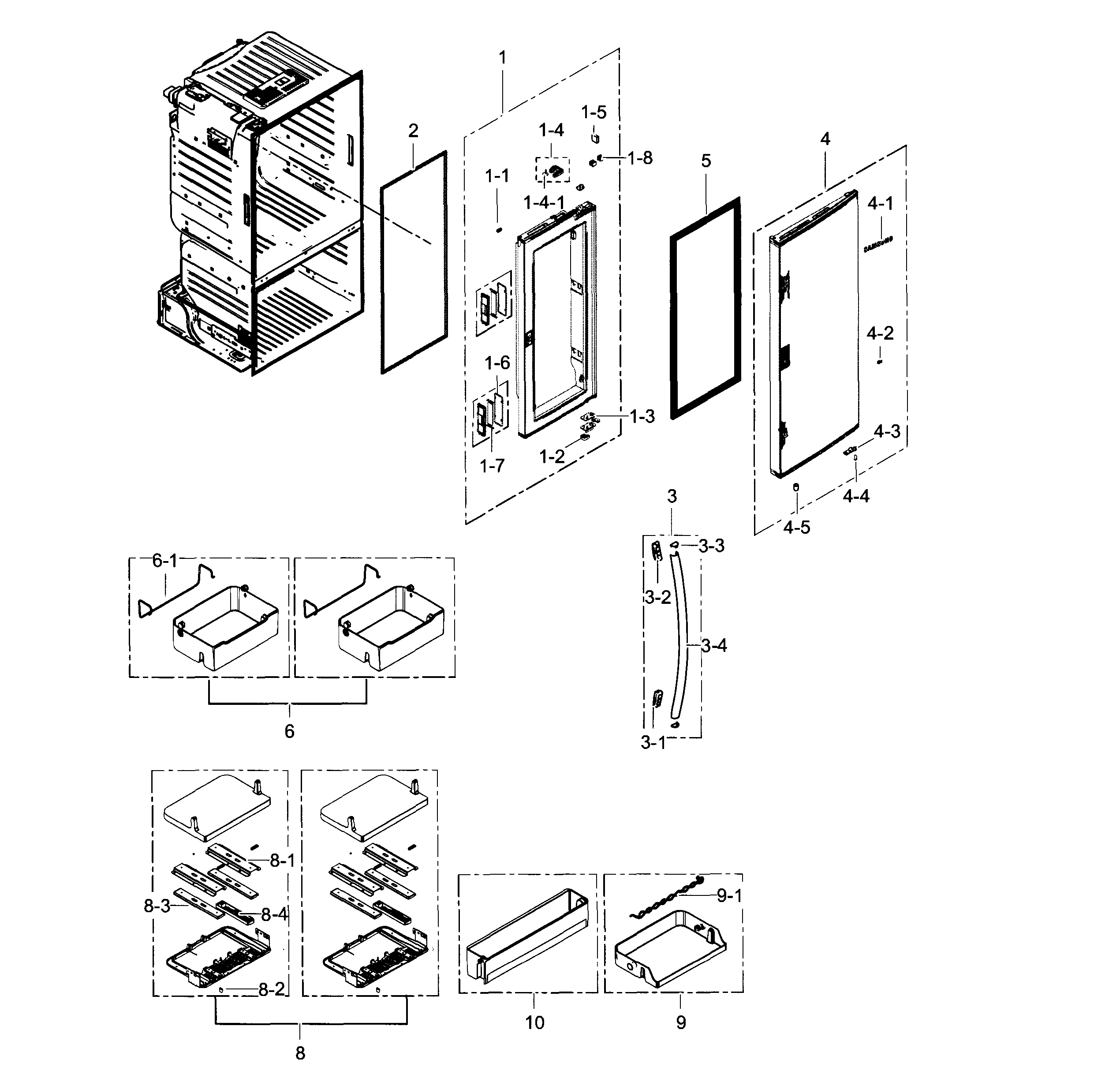 Refrigerator door r