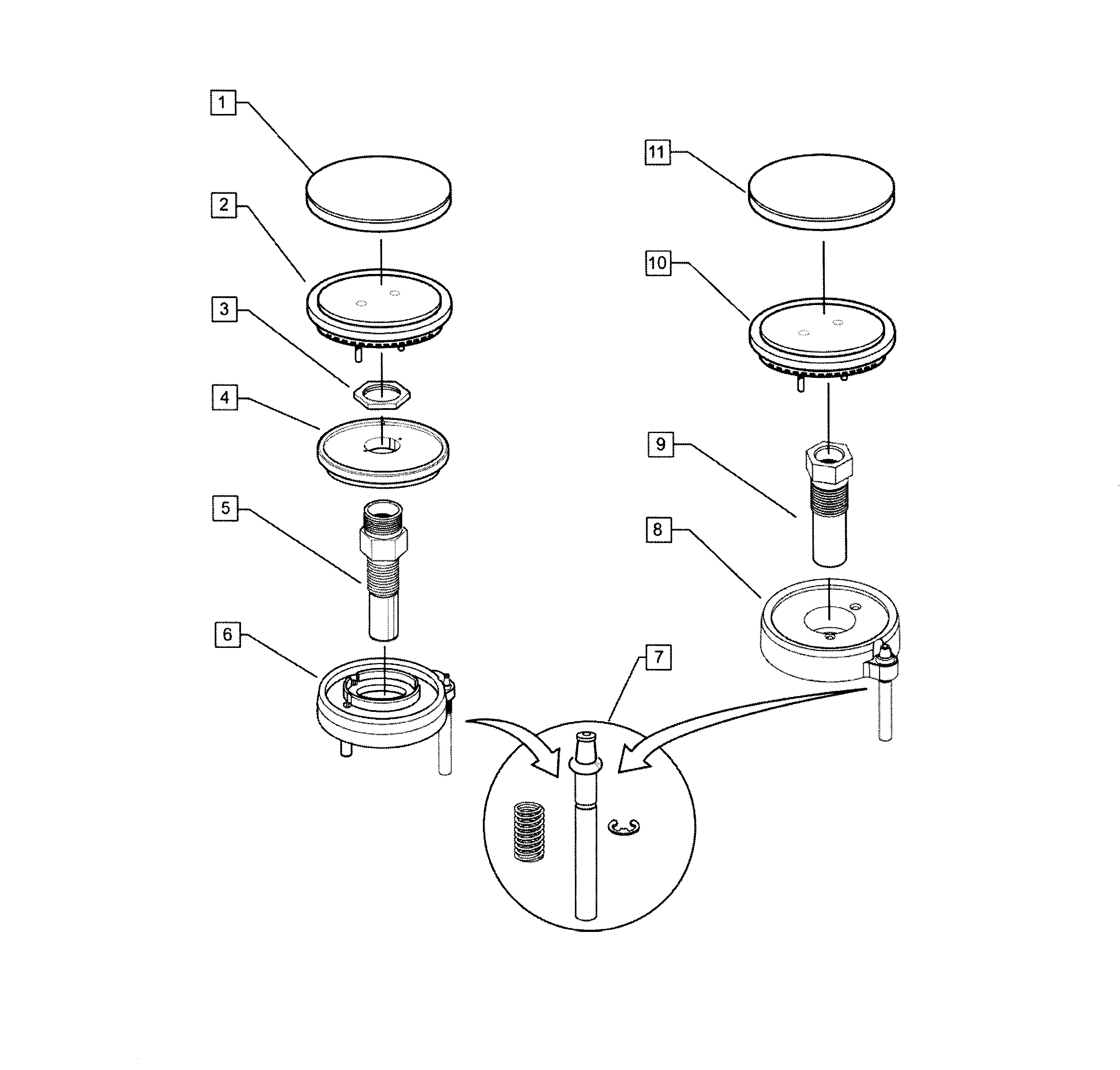 Burner parts