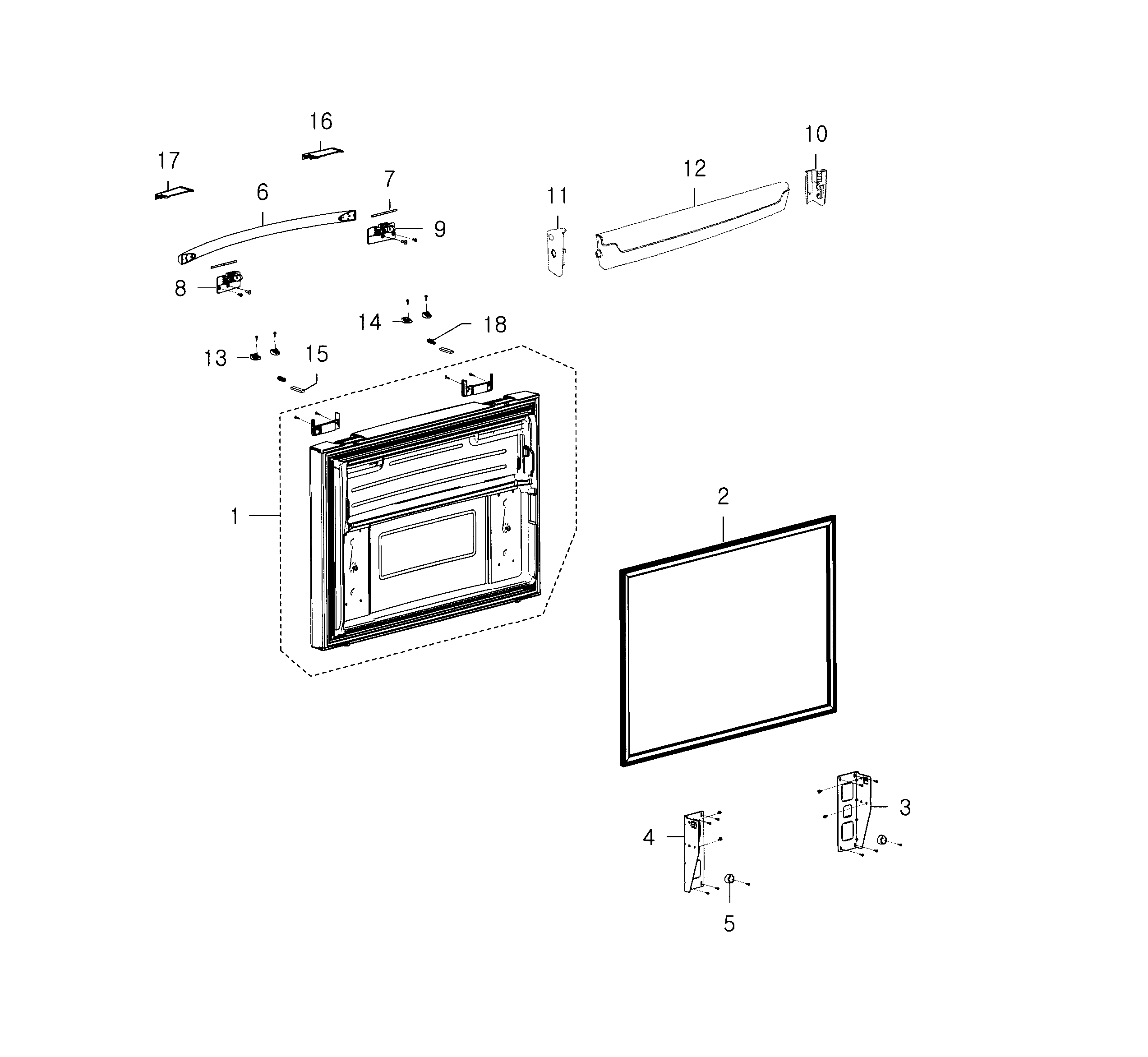 Freezer door