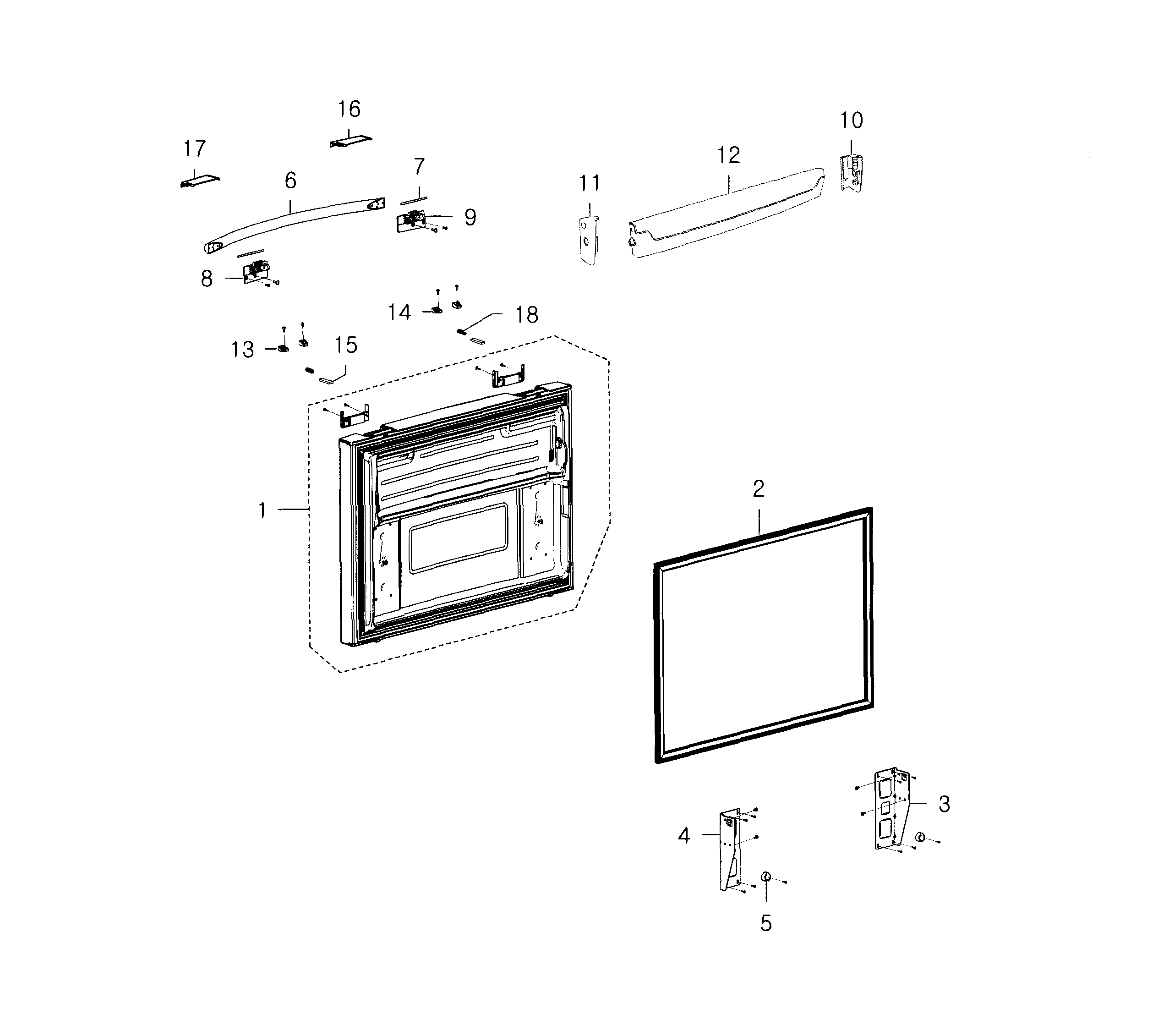 Freezer door
