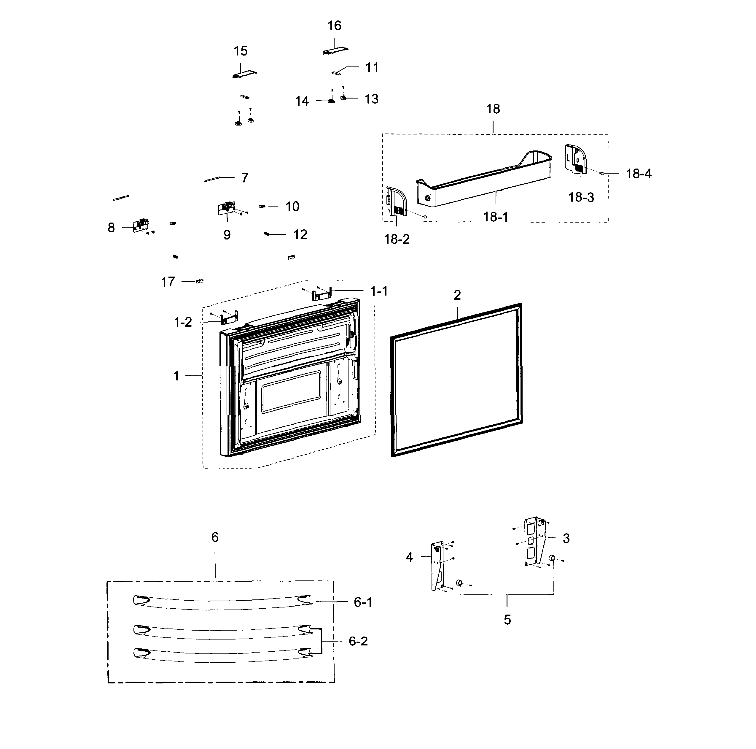 Freezer door
