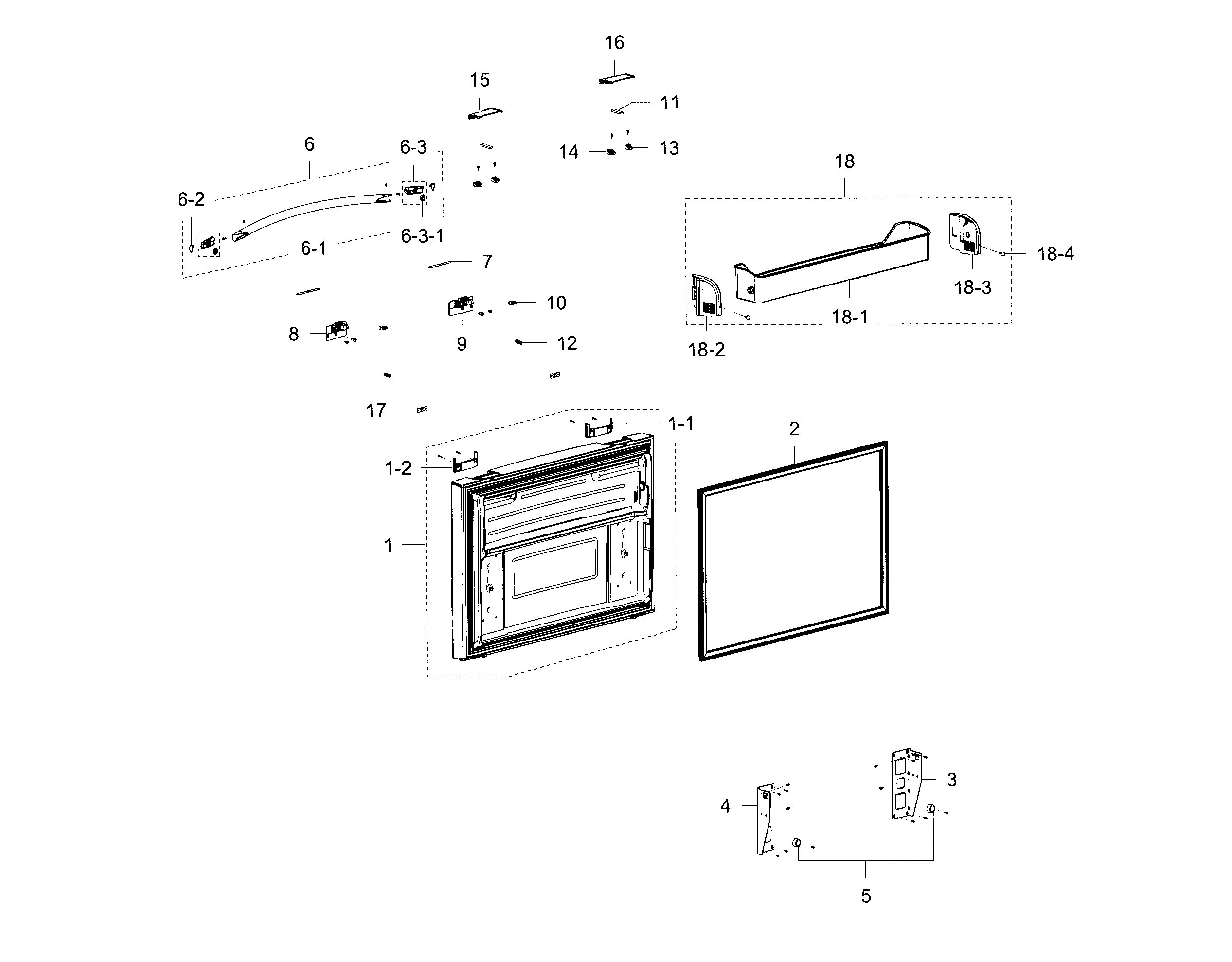 Freezer door