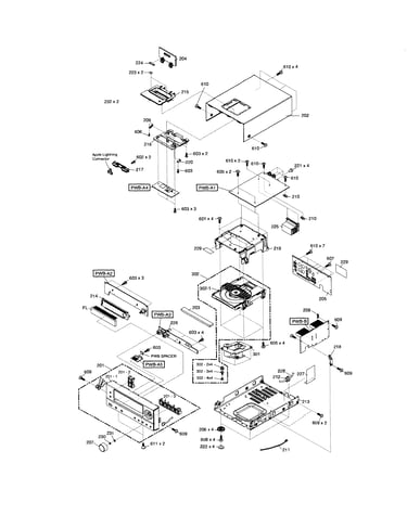 Cabinet/cd mechanism parts
