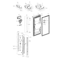 Samsung RFG237AAWP/XAA-01 fridge door l diagram