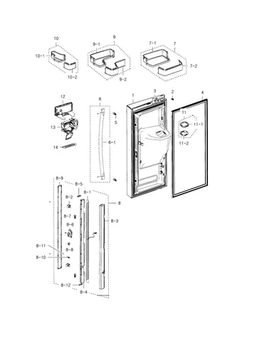 Fridge door l