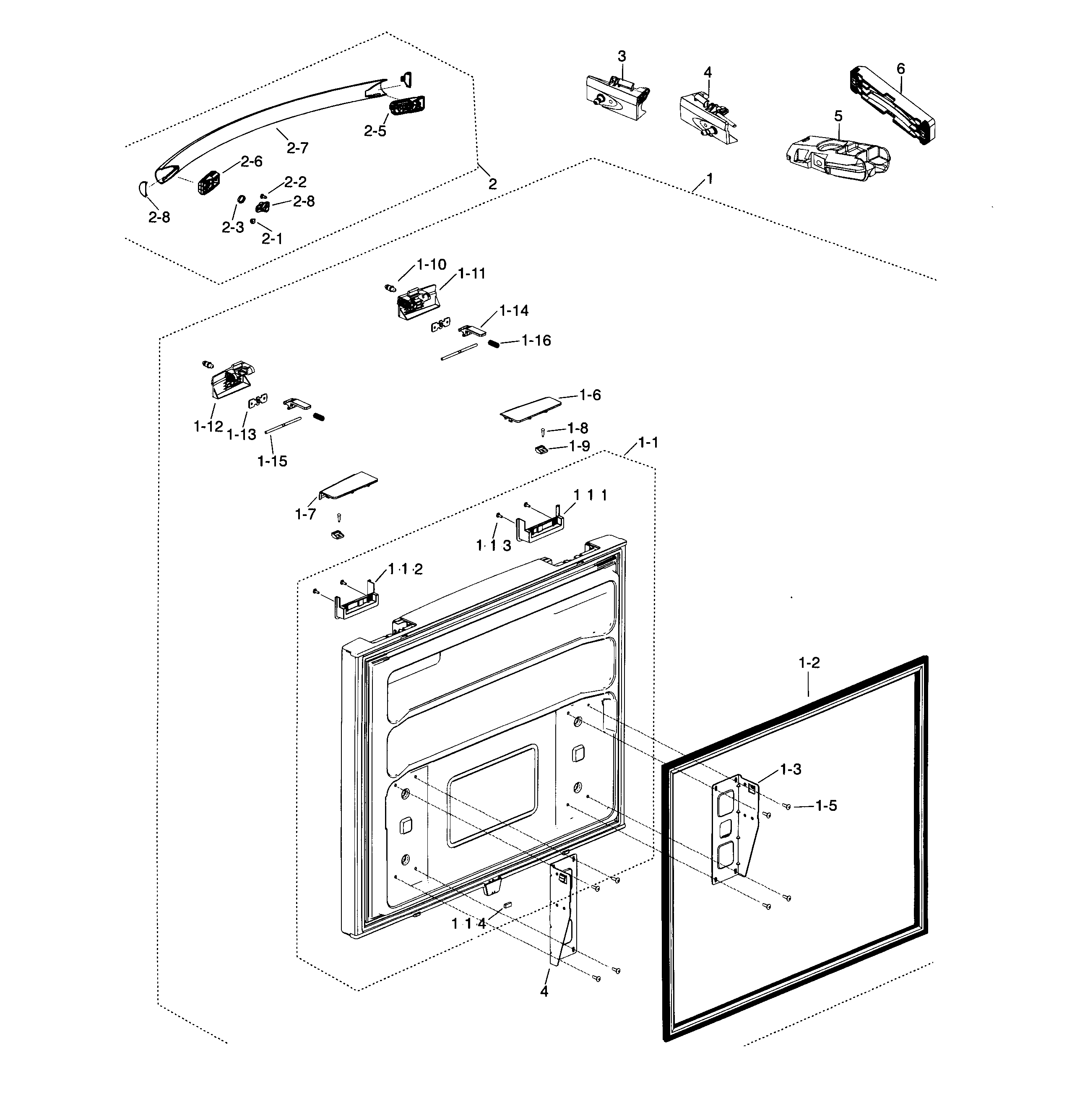 Freezer door