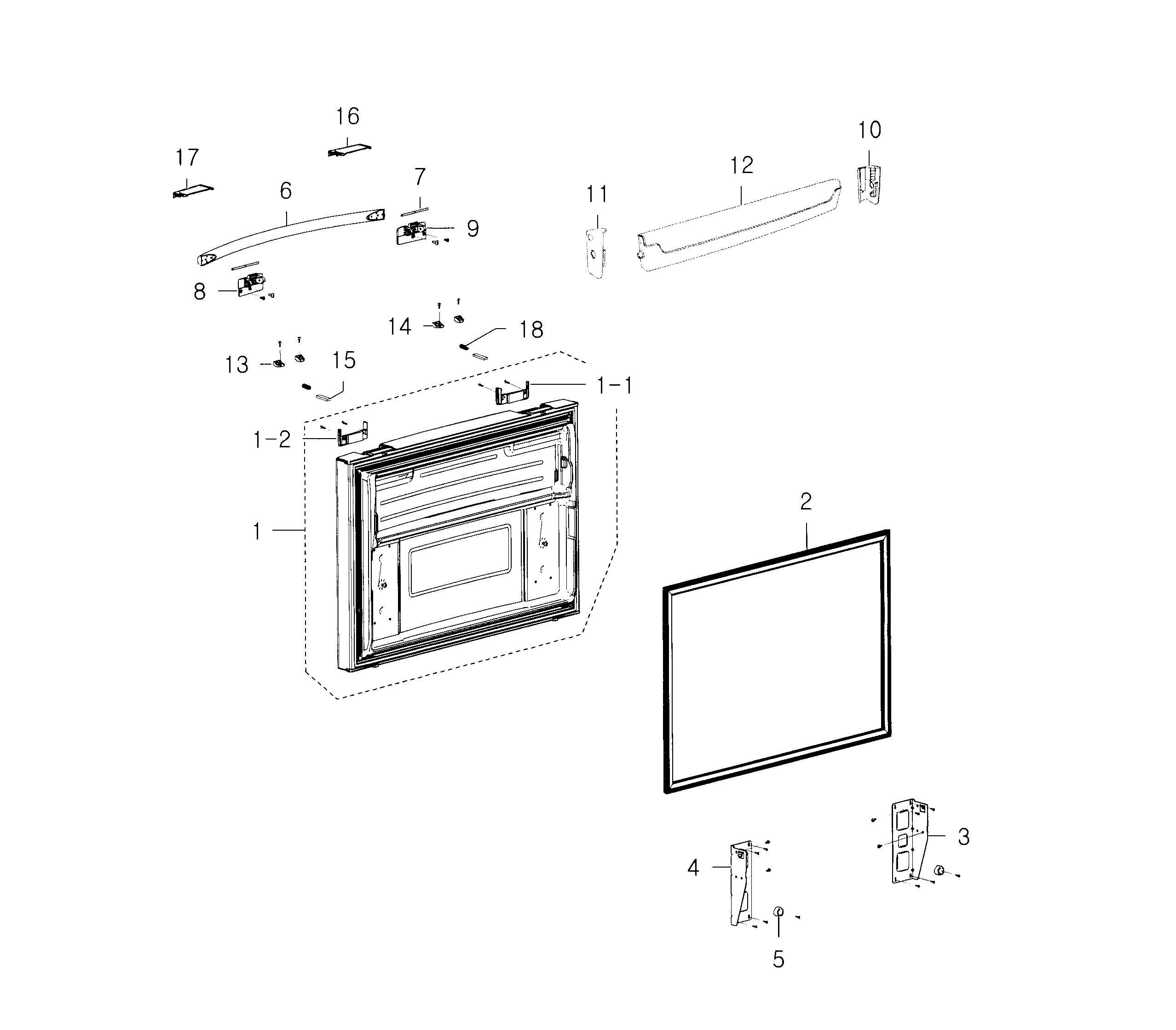 Freezer door