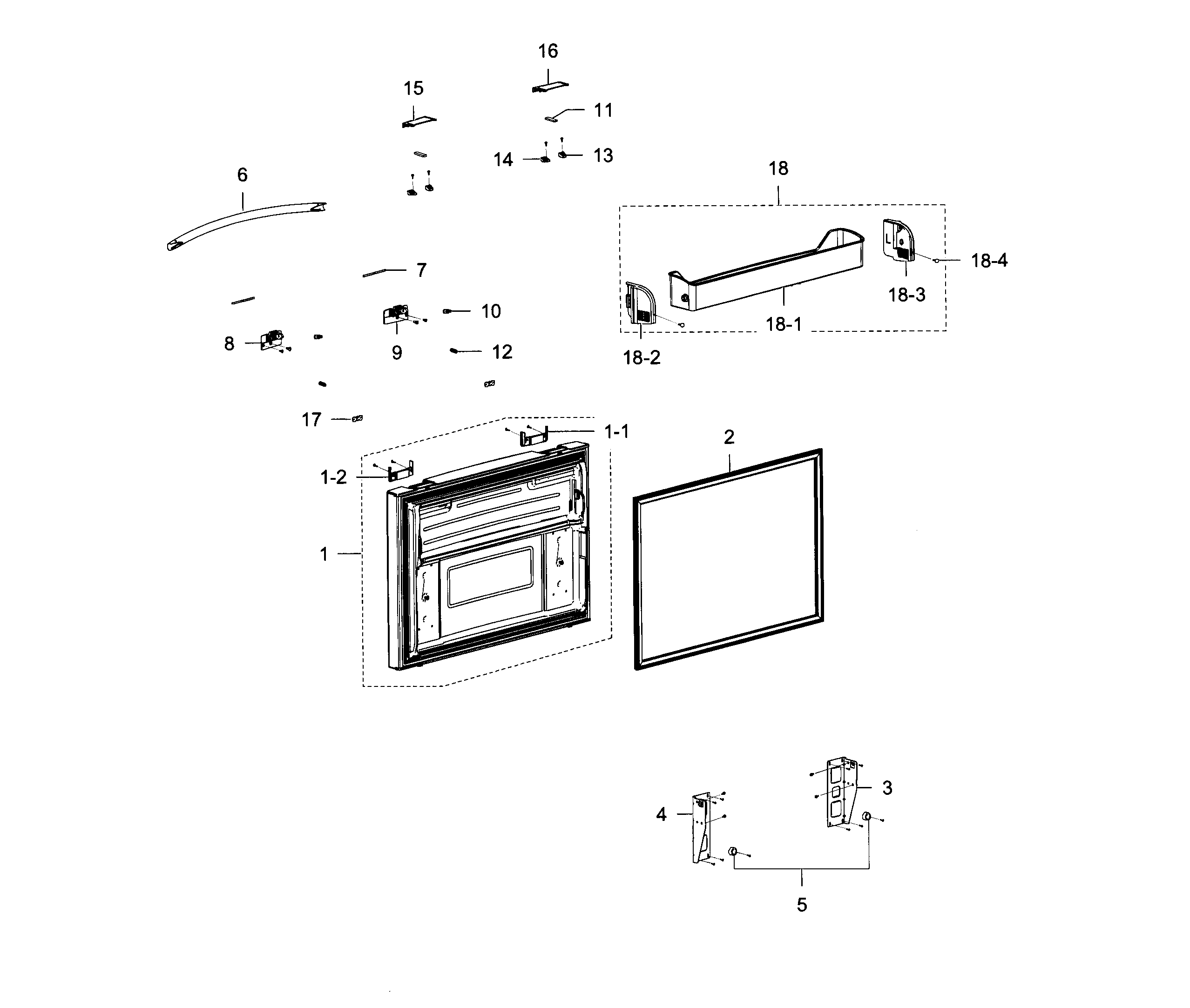 Freezer door
